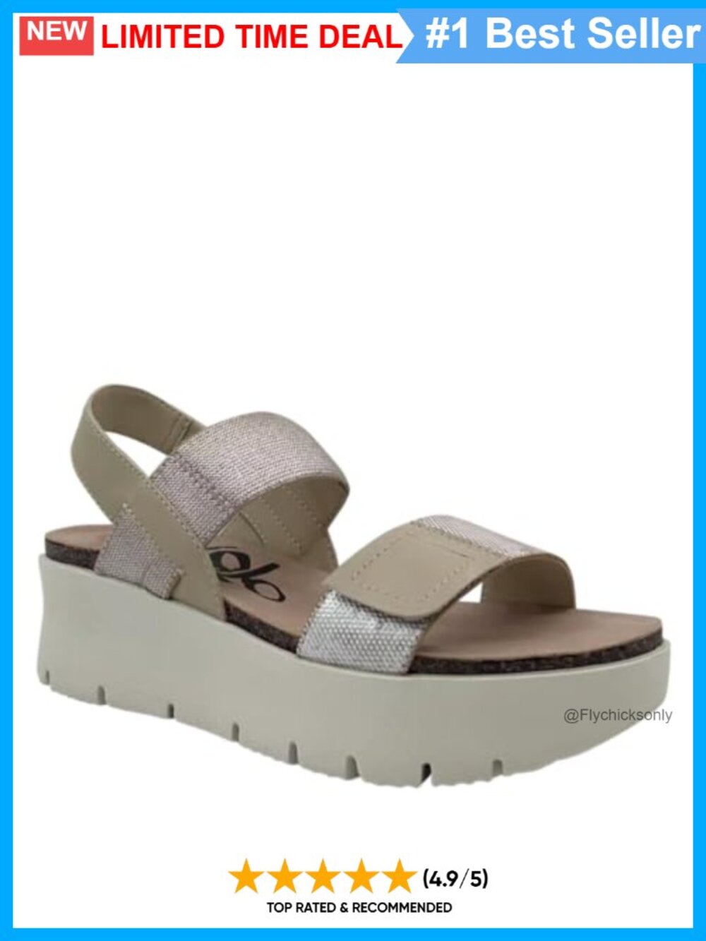 Nova Platform Sandal - Genuine Leather, Adjustable Strap, Lightweight
